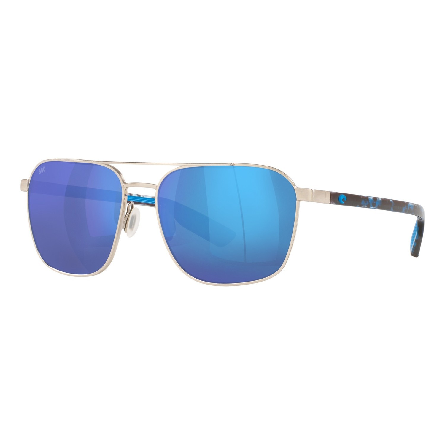 Costa Wader-293 Brushed Silver-Blue Mirror 580G i gruppen Kläder & Skor / Solglasögon / Polariserade Solglasögon hos Fishline (40030358)