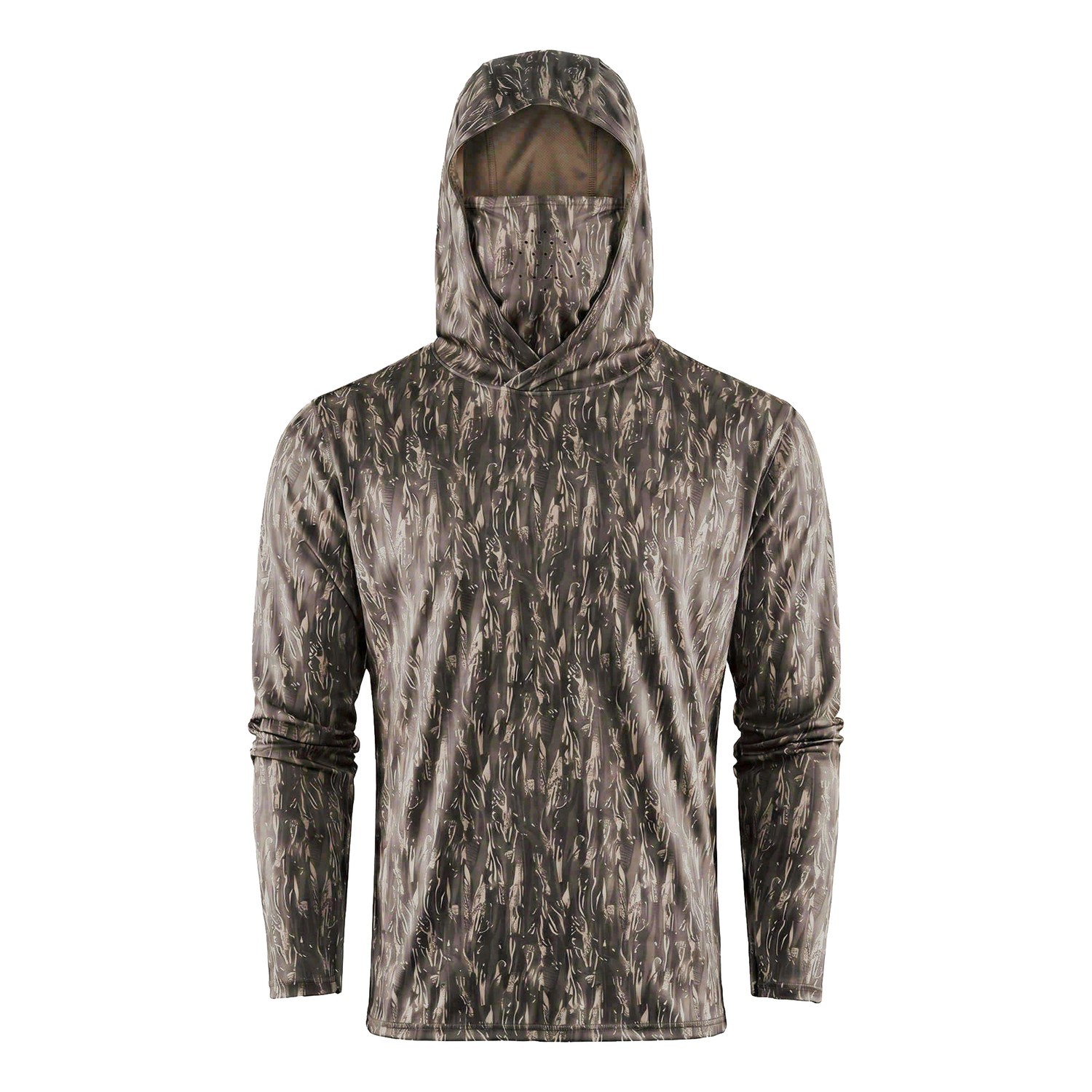 Grundéns Tough Sun Masked Hoodie Marsch Camo i gruppen Kläder & Skor / UV-kläder hos Fishline (40125-934-0013r)