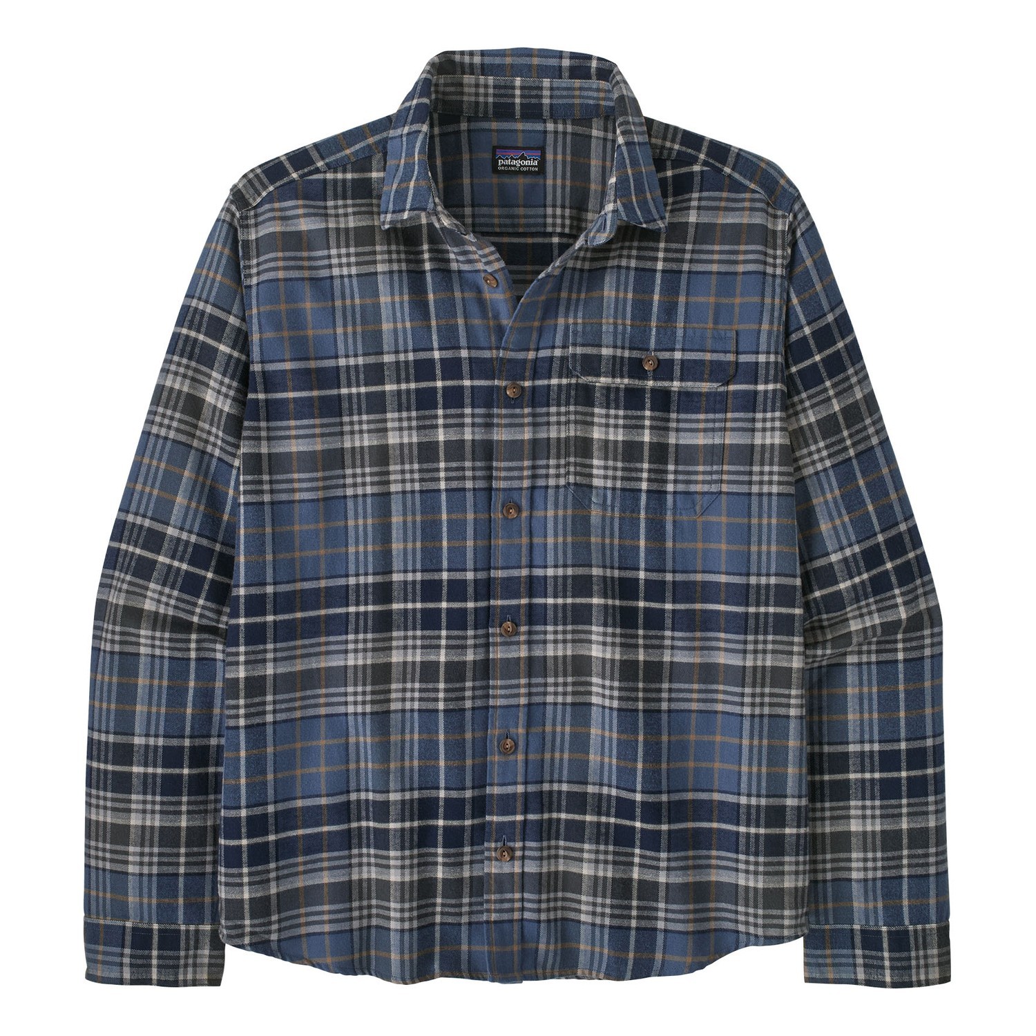 Patagonia M\'s L/S LW Fjord Flannel Shirt DPNV i gruppen Kläder & Skor / Kläder / Skjortor hos Fishline (42410-DPNV-XXLr)