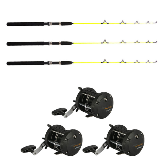 Okuma Classic CLX -200La 0bb/Fladen Ice Pike 115cm Höger 3-Pack i gruppen Fiskemetoder / Vinterfiske / Isfiskeset / Ismeteset hos Fishline (49683ICE3PCS-SET)