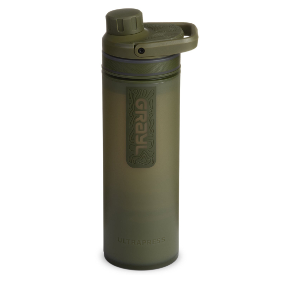 Grayl UltraPress 500ml Purifier Bottle - Olive Drab i gruppen Outdoor / Övrig Friluftsutrustning / Vattenrening hos Fishline (500-ODG)