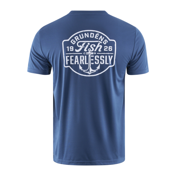 Grundéns Fish Fearlessly SS Tech Tee Blue Abyss i gruppen Kläder & Skor / Kläder / T-shirts hos Fishline (50117-477-0014r)
