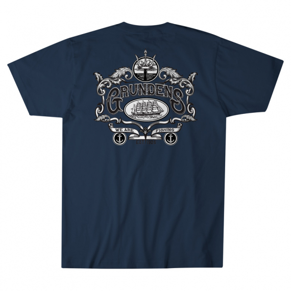 Grundéns Crest SS T-Shirt Deep Water Blue i gruppen Kläder & Skor / Kläder / T-shirts hos Fishline (50199-452-0014r)