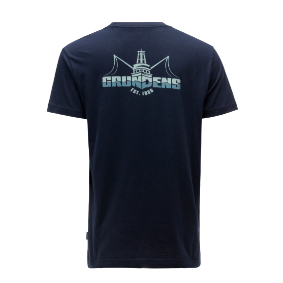 Grundéns Logo Boat SS T-Shirt Dark Navy i gruppen Kläder & Skor / Kläder / T-shirts hos Fishline (50378-425-0014r)