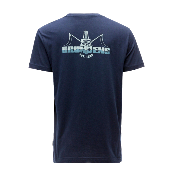 Grundéns Logo Boat SS T-Shirt Dark Navy i gruppen Kläder & Skor / Kläder / T-shirts hos Fishline (50378-425-0014r)