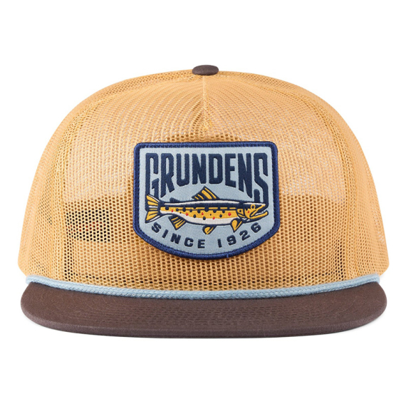 Grundéns Trout Patch Mesh Trucker Whiskey/Dark Brown i gruppen Kläder & Skor / Kepsar & Huvudbonader / Kepsar / Truckerkepsar hos Fishline (50485-241-0001)