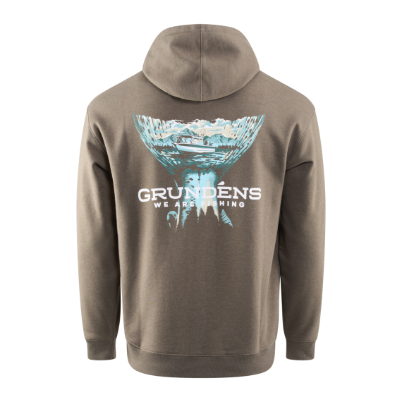 Grundéns Salmon Tailscape Hoodie Otter Heather i gruppen Kläder & Skor / Kläder / Tröjor / Hoodies hos Fishline (50530-242-0014r)