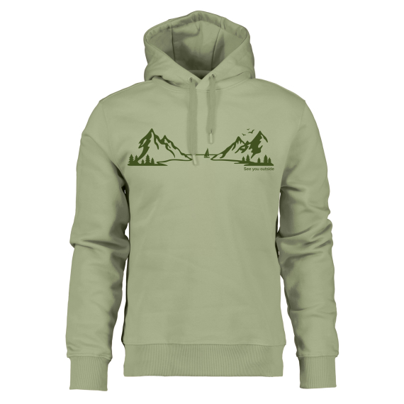 Didriksons Ven USX Hoodie Landscape Light Moss i gruppen Kläder & Skor / Kläder / Tröjor / Hoodies hos Fishline (505983H08004r)