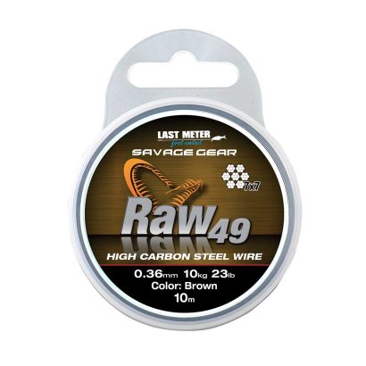 Savage Gear Raw49 Uncoated Brown 10m i gruppen Krok & Småplock / Tafsar & Tafsmaterial / Tafsmaterial / Wire hos Fishline (54894r)