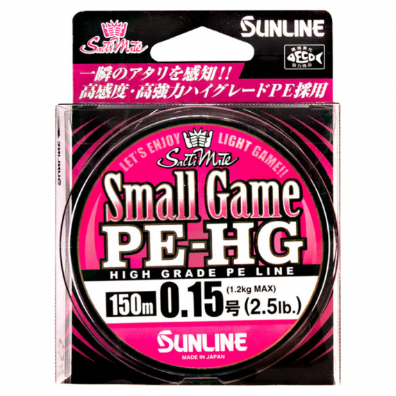 Sunline Small Game PE HG 150m Pink i gruppen Fiskelinor / Flätlinor & Superlinor hos Fishline (60092356r)