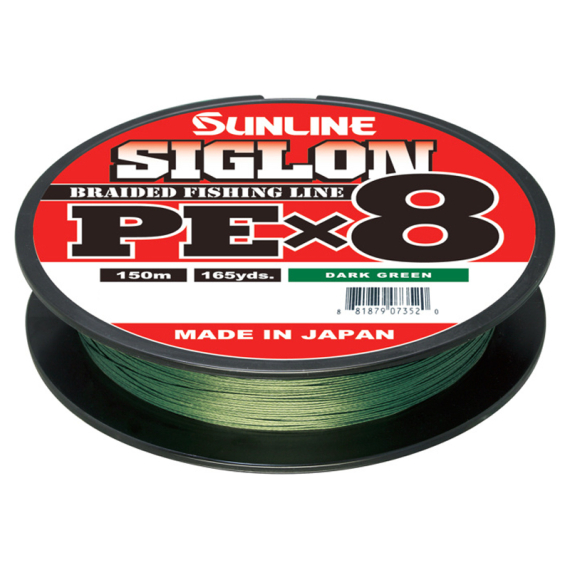 Sunline Siglon PE X8 Braid, Dark Green 150m i gruppen Fiskelinor / Flätlinor & Superlinor hos Fishline (63052844r)