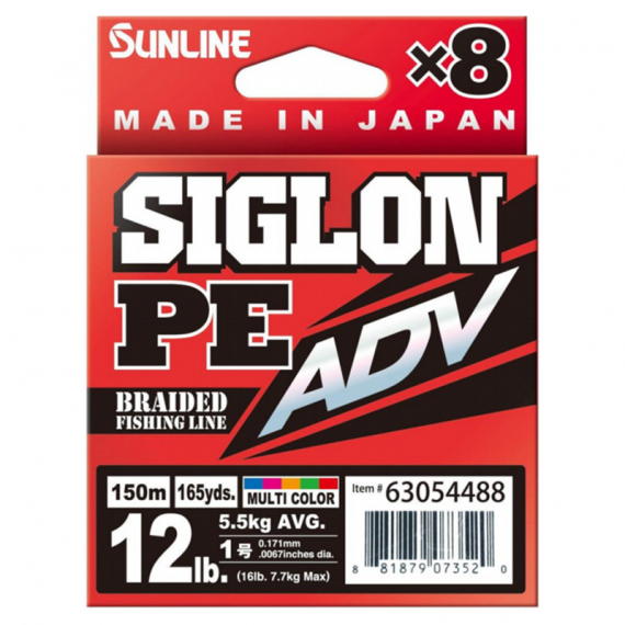 Sunline Siglon PE ADV (x8) 150m Multi Color i gruppen Fiskelinor / Flätlinor & Superlinor hos Fishline (63054482r)