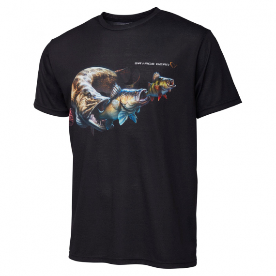 Savage Gear Cannibal Tee, Black - XL i gruppen Kläder & Skor / Kläder / T-shirts hos Fishline (71580)