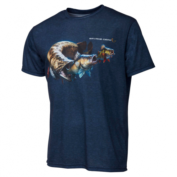 Savage Gear Cannibal Tee, Blue i gruppen Kläder & Skor / Kläder / T-shirts hos Fishline (71582r)