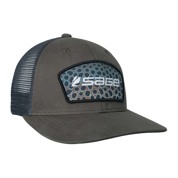Sage Patch Trucker Green - Brown Trout One Size i gruppen Kläder & Skor / Kepsar & Huvudbonader / Kepsar / Truckerkepsar hos Fishline (7248-402-OS)