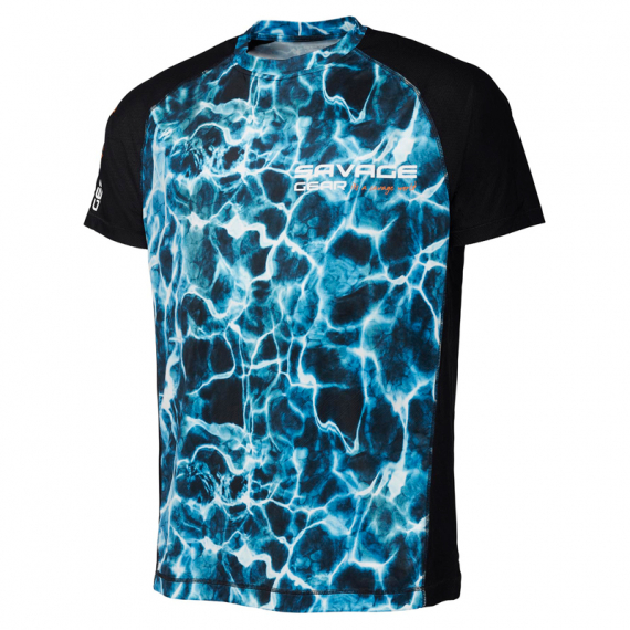 Savage Gear Marine UV T-Shirt, Sea Blue i gruppen Kläder & Skor / Kläder / T-shirts hos Fishline (73669r)