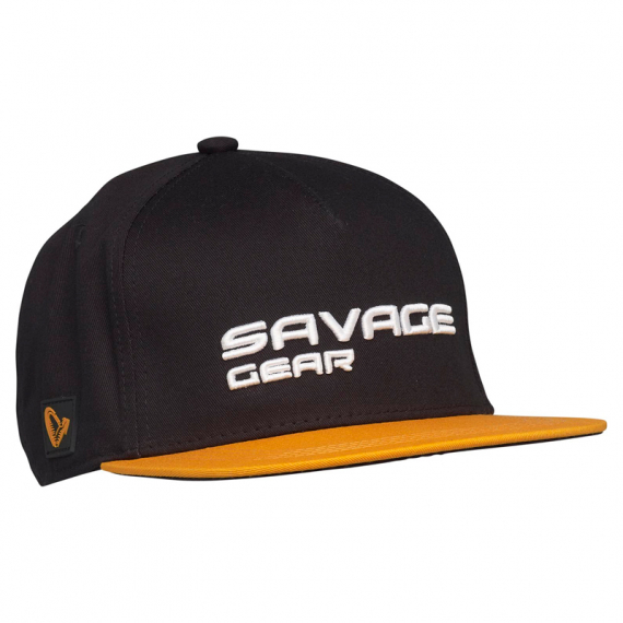 Savage Gear Flat Peak 3D Logo Cap, Black Ink i gruppen Kläder & Skor / Kepsar & Huvudbonader / Kepsar / Snapbackkepsar hos Fishline (73713)