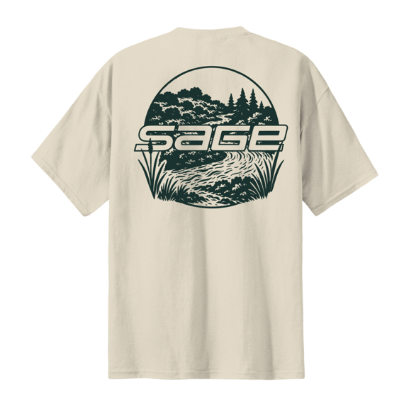 Sage Creekside T-shirt Natural i gruppen Kläder & Skor / Kläder / T-shirts hos Fishline (7477-02r)