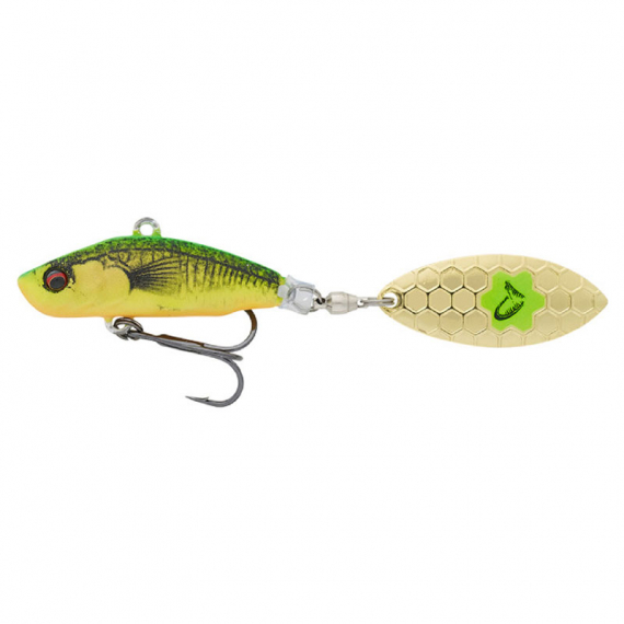 Savage Gear 3D Sticklebait Tailspin 8cm, 18g Sinking - Firetiger i gruppen Fiskedrag / Vibrationsbeten hos Fishline (76819)