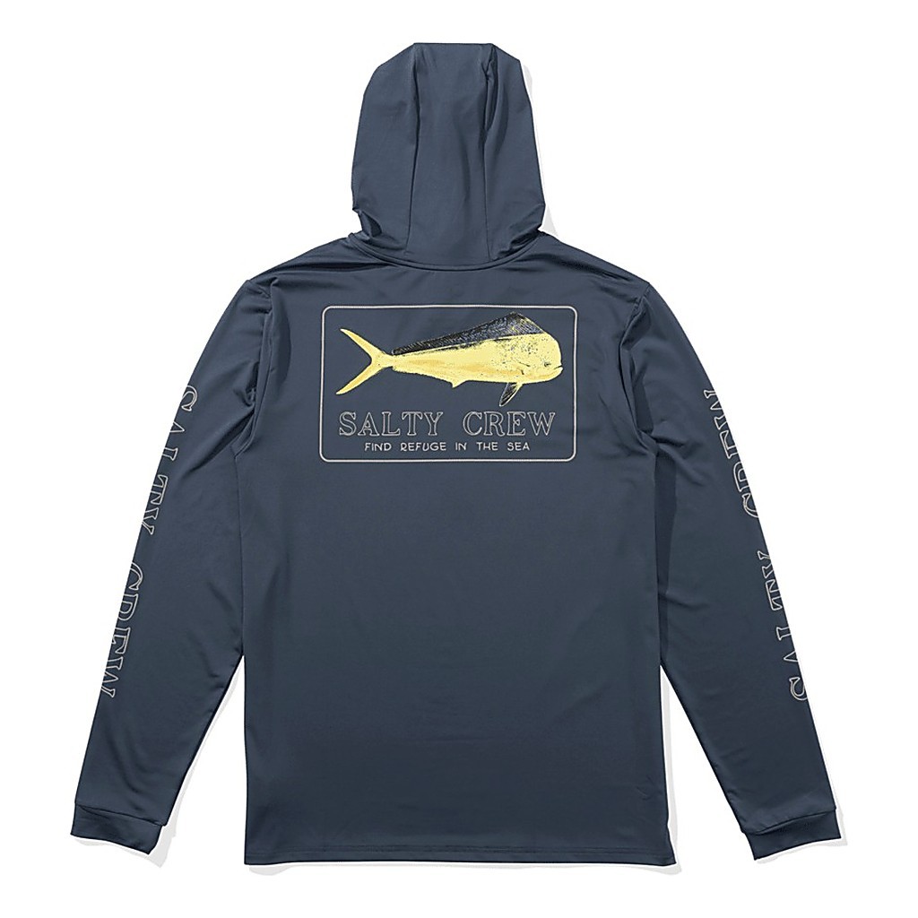 Salty Crew Golden Mahi Hood Sunshirt Blue Fin i gruppen Kläder & Skor / UV-kläder hos Fishline (804046513032r)