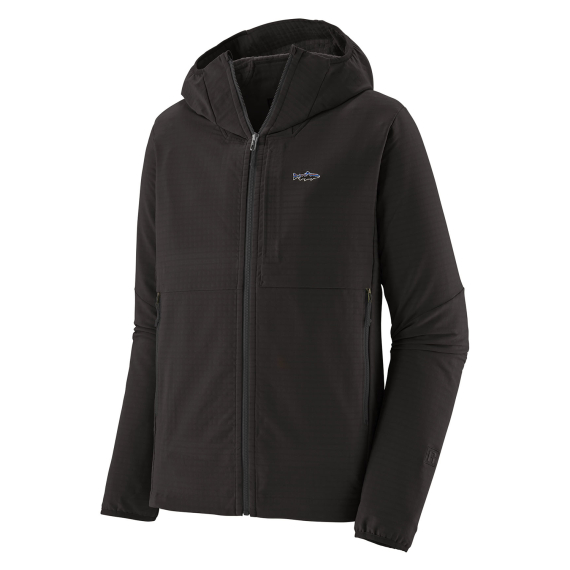 Patagonia M\'s R1 TechFace Fitz Roy Trout Hoody Black i gruppen Kläder & Skor / Kläder / Jackor / Skaljackor hos Fishline (81786-BLK-Lr)