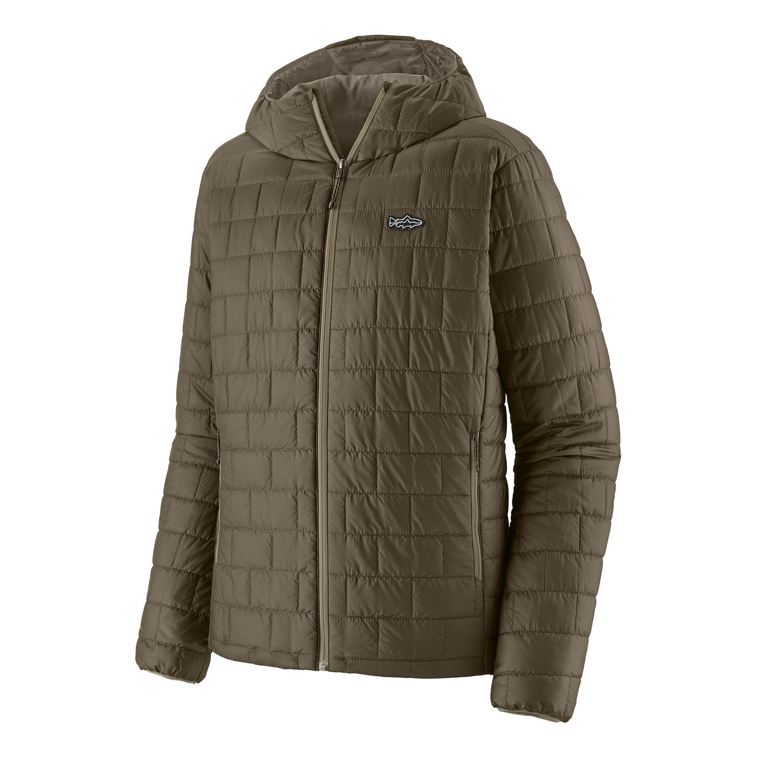 Patagonia M\'s Nano Puff Fitz Roy Trout Hoody BSNG i gruppen Kläder & Skor / Kläder / Jackor / Dun & Syntetfoderjackor hos Fishline (84456-BSNG-XXLr)