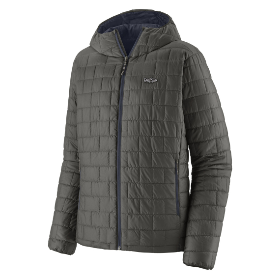 Patagonia M\'s Nano Puff Fitz Roy Trout Hoody Forge Grey i gruppen Kläder & Skor / Kläder / Jackor / Dun & Syntetfoderjackor hos Fishline (84456-FGE-Lr)