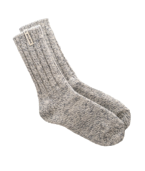 Aclima Norwegian Wool Socks Grey / White i gruppen Kläder & Skor / Kläder / Underställ & Underkläder / Strumpor hos Fishline (90-107363r)