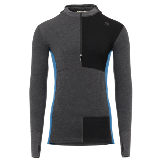 Aclima WarmWool Hoodsweater w/zip M\'s Marengo/Jet Black/Corsair i gruppen Kläder & Skor / Kläder / Underställ & Underkläder / Underställströjor hos Fishline (90-108795r)