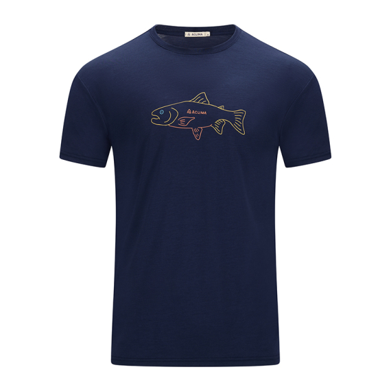 Aclima LightWool 140 Classic Tee Salmon M\'s Navy Blazer i gruppen Kläder & Skor / Kläder / T-shirts hos Fishline (90-111560r)
