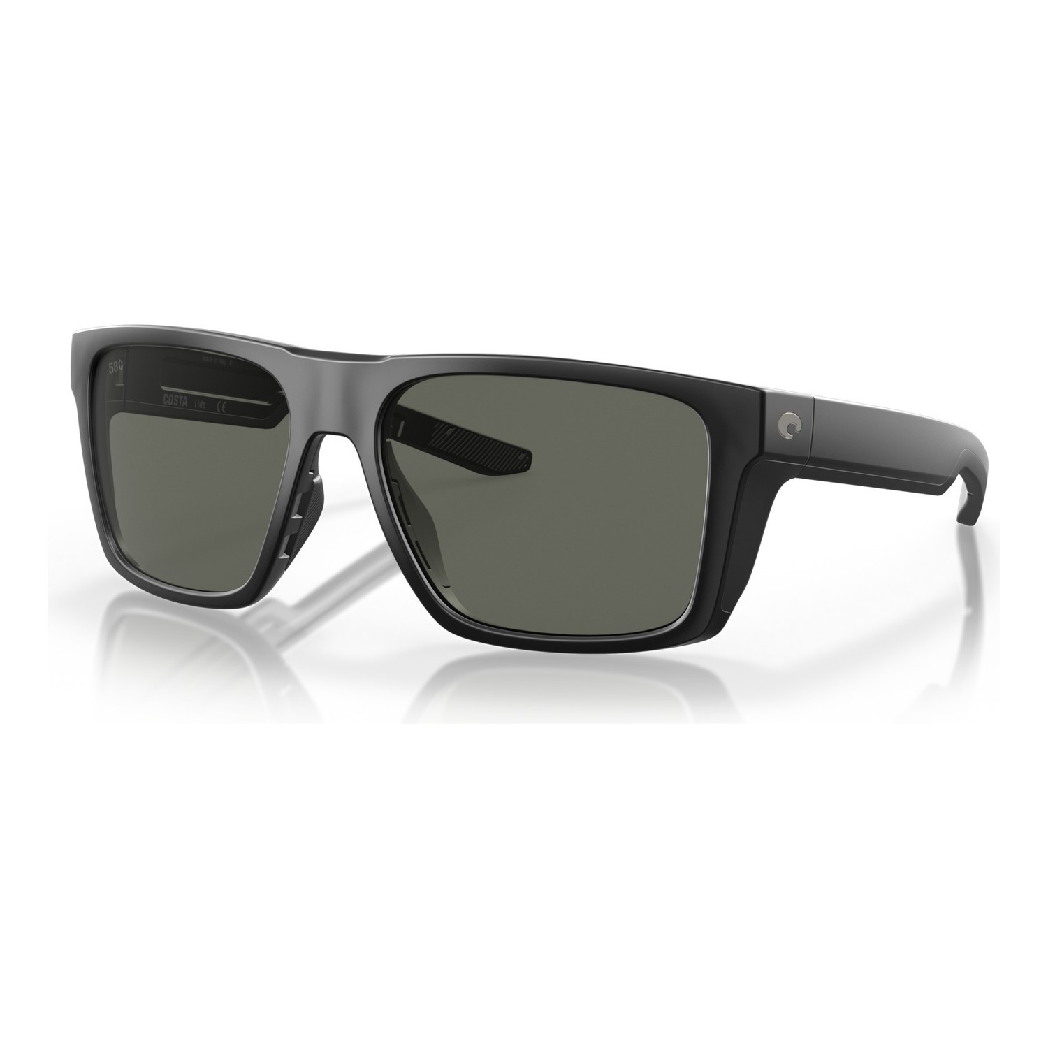 Costa Lido-Matte Black-Gray 580G i gruppen Kläder & Skor / Solglasögon / Polariserade Solglasögon hos Fishline (91040457)