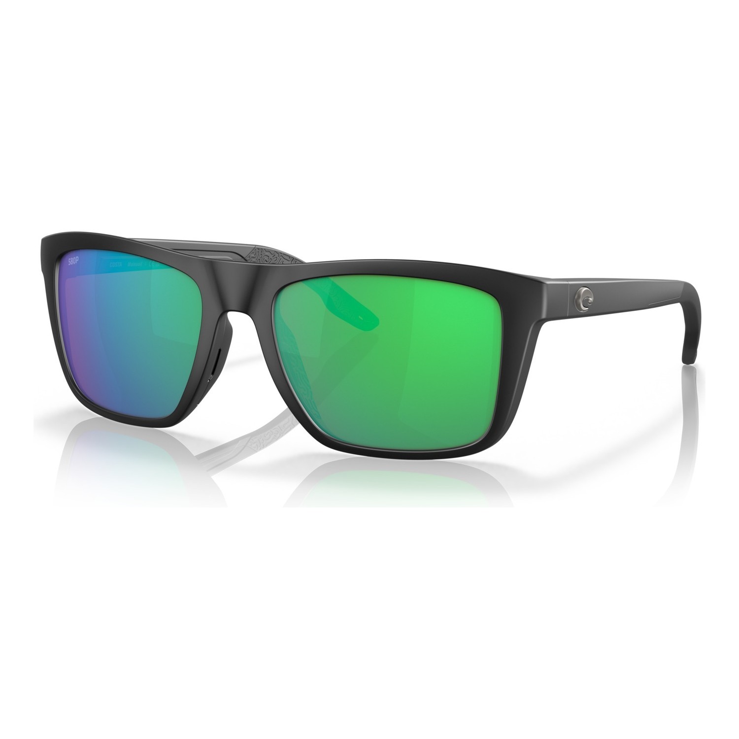 Costa Mainsail-Matte Black-Green Mirror 580P i gruppen Kläder & Skor / Solglasögon / Polariserade Solglasögon hos Fishline (91070255)