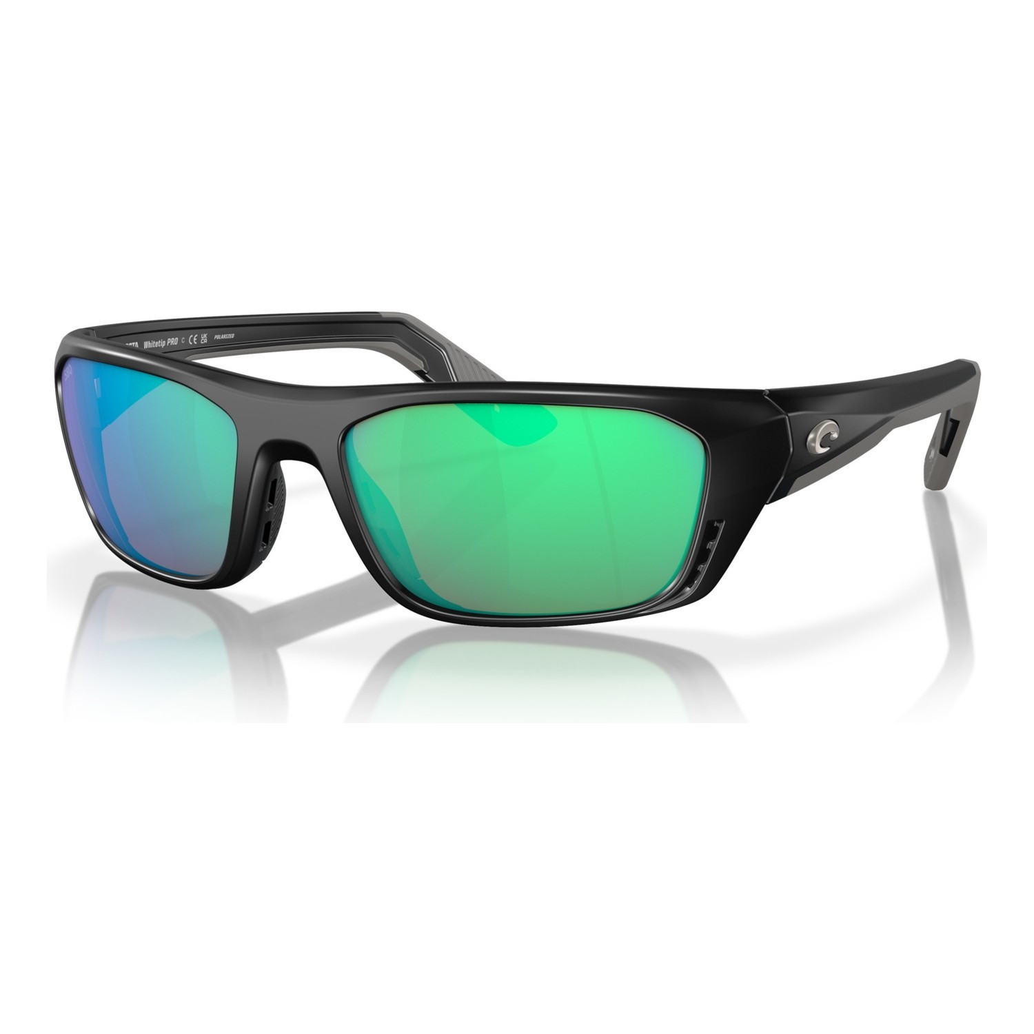 Costa Whitetip Pro-Matte Black-Green Mirror 580G i gruppen Kläder & Skor / Solglasögon / Polariserade Solglasögon hos Fishline (91150257)