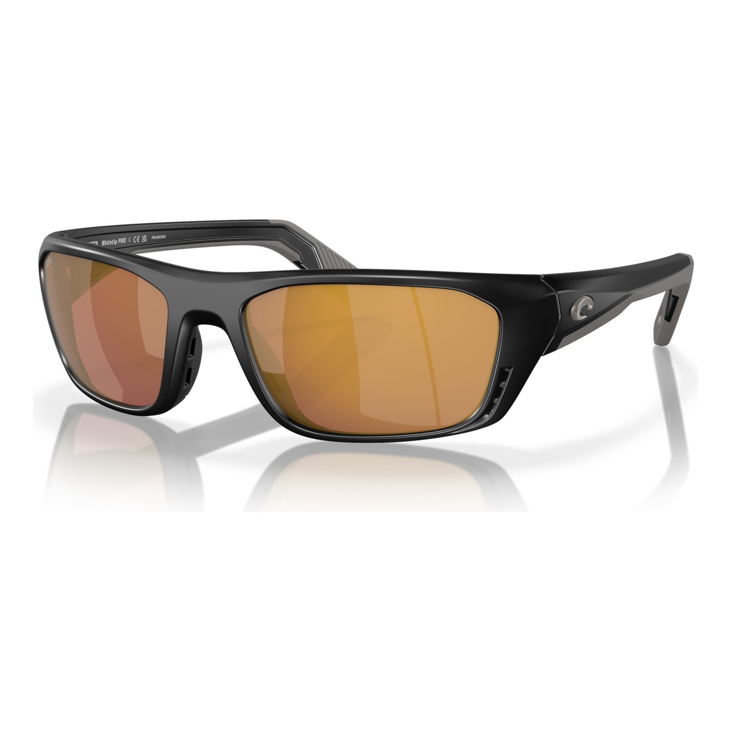Costa Whitetip Pro-Matte Black-Gold Mirror 580G i gruppen Kläder & Skor / Solglasögon / Polariserade Solglasögon hos Fishline (91150657)