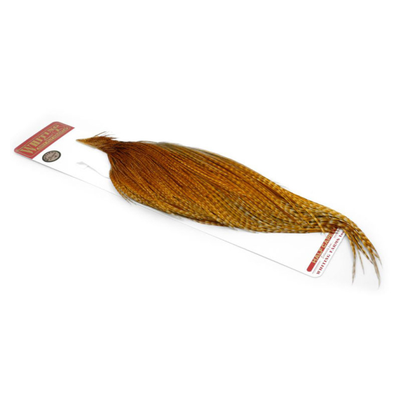 Whiting Bronze 1/2 Dry Fly Hackle Barred Dark Ginger i gruppen Krok & Småplock / Flugbindning / Flugbindningsmaterial / Fjädrar & Nackar / Hackel hos Fishline (91341016)