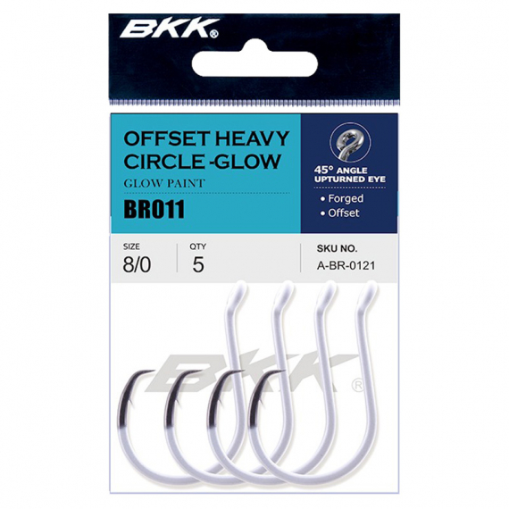 BKK Glow Heavy Circle Saltwater Hook (3-pack) - 10/0 i gruppen Krok & Småplock / Krok / Cirkelkrok hos Fishline (A-BR-0123)