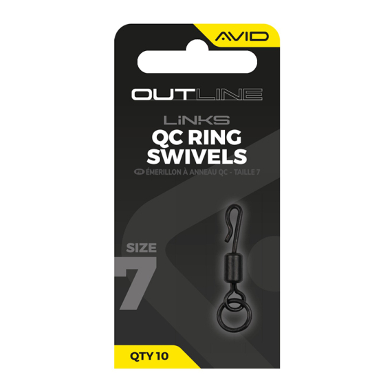 Avid Outline QC Ring Swivel - Size 7 i gruppen Krok & Småplock / Riggtillbehör / Övriga Riggtillbehör hos Fishline (A0640140)