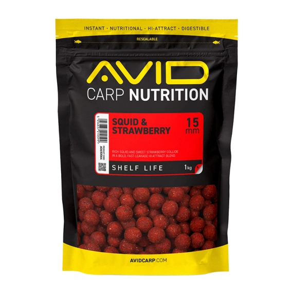 Avid Squid & Strawberry Boilies 1kg i gruppen Fiskedrag / Boilies, Krokbeten & Mäsk hos Fishline (A0650064r)