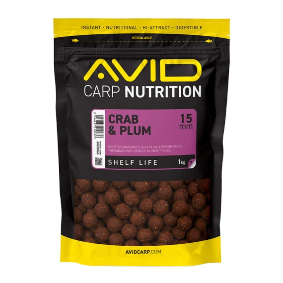 Avid Crab & Plum Boilies - 1kg i gruppen Fiskedrag / Boilies, Krokbeten & Mäsk hos Fishline (A0650066r)