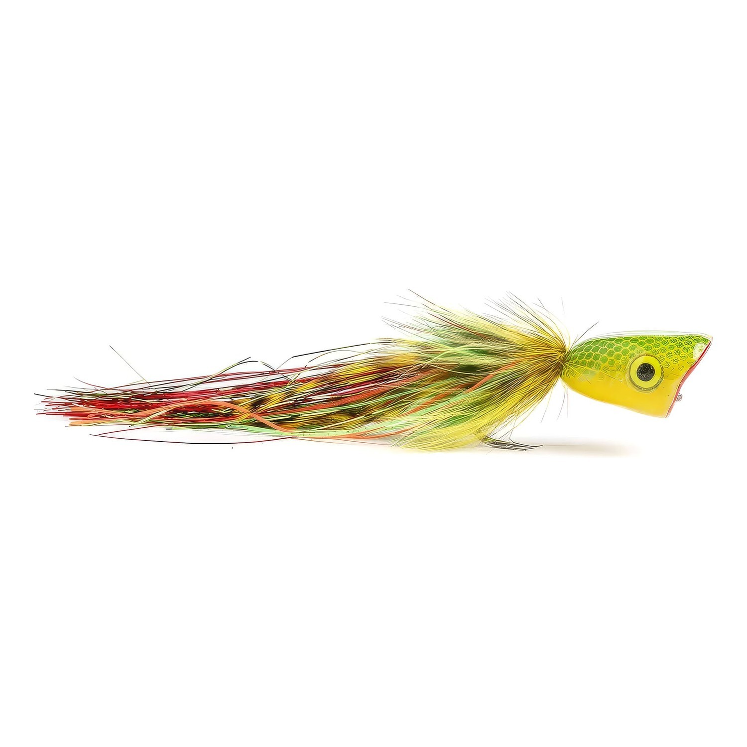Vision Pike - Surface Seducer Double Popper Green/Yellow fly #6/0 i gruppen Fiskedrag / Flugor / Gäddflugor hos Fishline (A168606398-60)