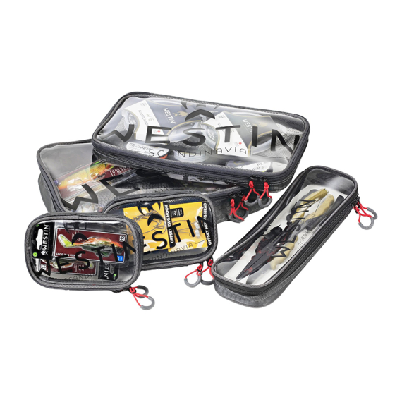 Westin W4 Clear Guard Pouch Set 5 Puches Titanium Black i gruppen Förvaring / Fiskeväskor / Tillbehörsväskor hos Fishline (A275-988-164)