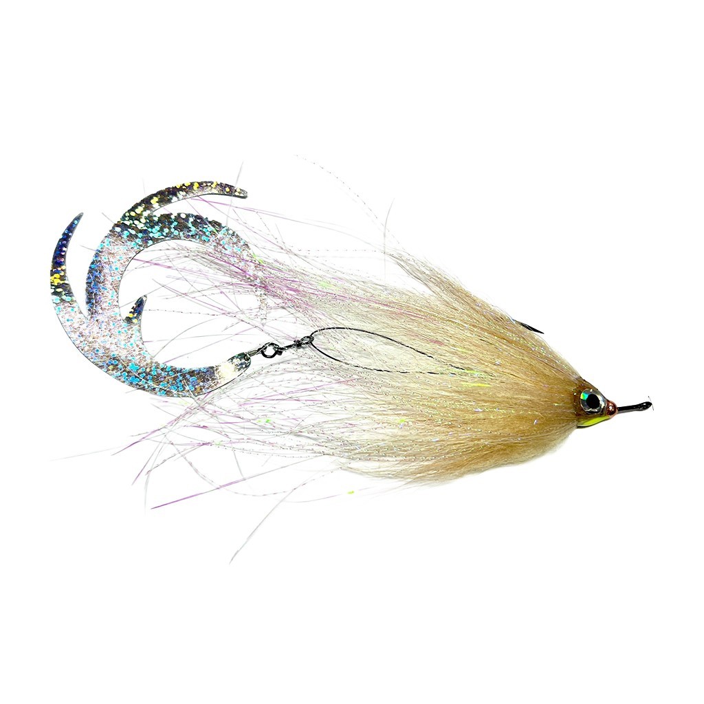Vision Pike - Jig Dragontail Natural Brown & White fly #4/0 i gruppen Fiskedrag / Flugor / Gäddflugor hos Fishline (A276900055-40)