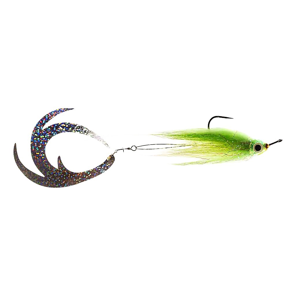 Vision Pike - Jig Dragontail Fl Yellow/Chartreuse fly #4/0 i gruppen Fiskedrag / Flugor / Gäddflugor hos Fishline (A276900232-40)