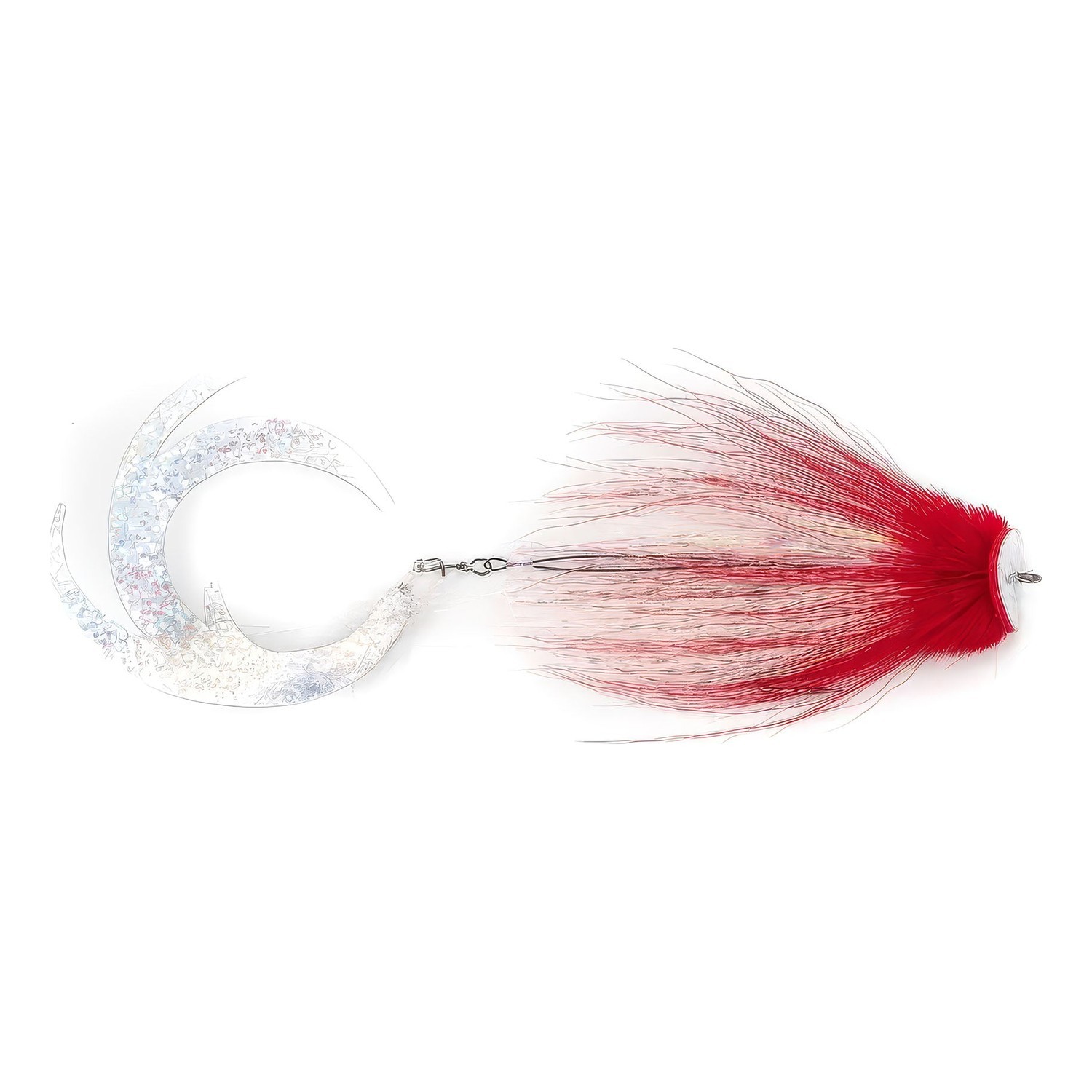 Vision Pike - Waterpusher Red/White Weighted fly #6/0 i gruppen Fiskedrag / Flugor / Gäddflugor hos Fishline (A276909531-60)