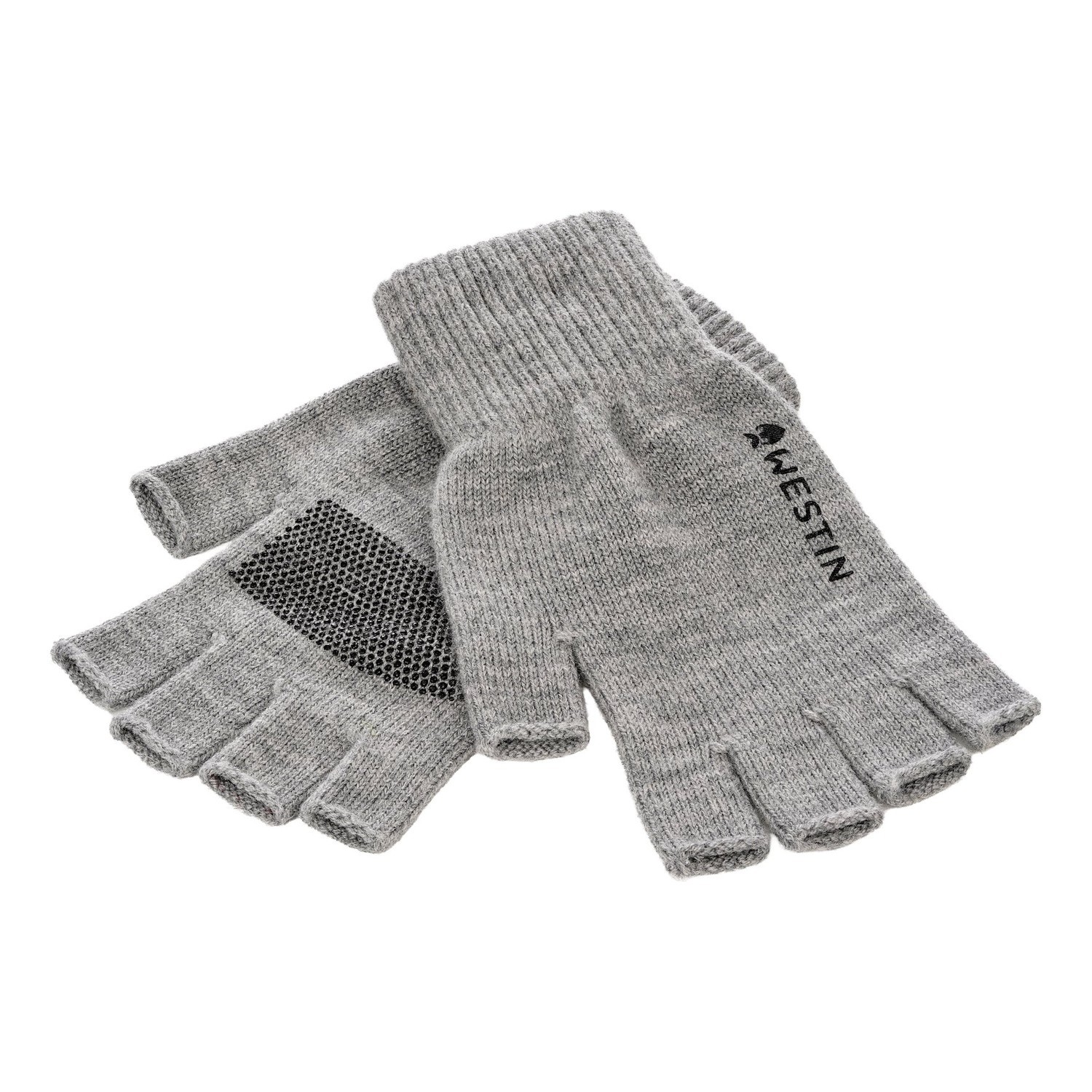 Westin Merino Wool Half Gloves Light Grey Melange i gruppen Kläder & Skor / Kläder / Handskar & Vantar hos Fishline (A326-1456-Mr)