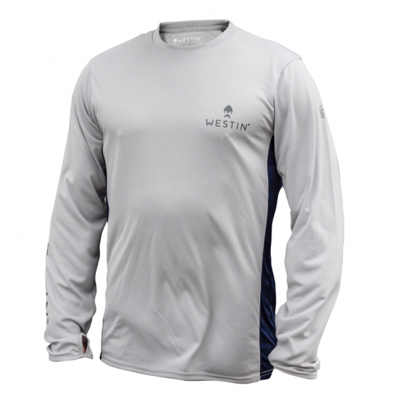 Westin Pro UPF Long Sleeve Grey/Navy Blue i gruppen Kläder & Skor / Kläder / Tröjor / Långärmade T-shirts hos Fishline (A70-505-Sr)