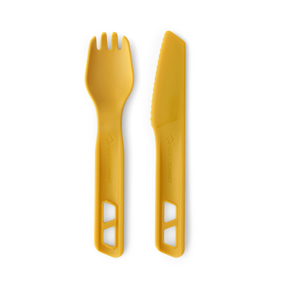 Sea To Summit Passage Cutlery Set 2pcs Yellow i gruppen Outdoor / Friluftskök & Redskap / Bestick & Tillbehör hos Fishline (ACK035021-120901)