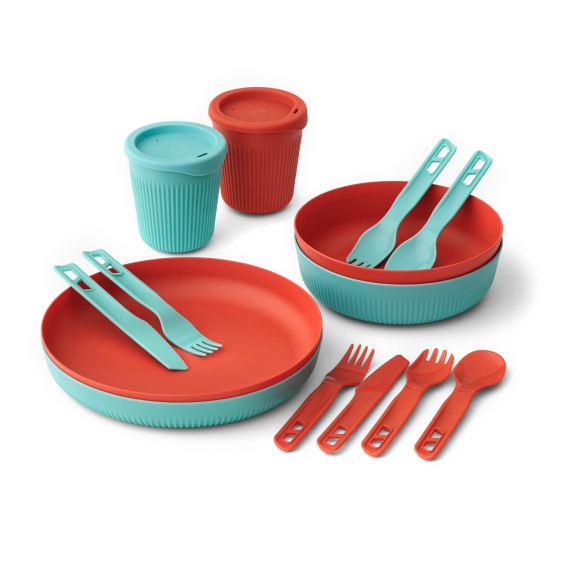 Sea To Summit Passage Dinnerware Set 2P, 14pcs Blue + Orange i gruppen Outdoor / Friluftskök & Redskap / Tallrikar & Skålar / Tallrikar hos Fishline (ACK037051-122123)
