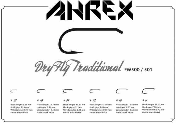 Ahrex FW501 - Dry Fly Traditional Barbless i gruppen Krok & Småplock / Krok / Flugbindningskrok hos Fishline (AFW501-8r)