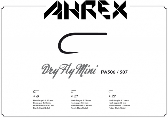 Ahrex FW507 - Dry Fly Mini - Barbless i gruppen Krok & Småplock / Krok / Flugbindningskrok hos Fishline (AFW507-22r)